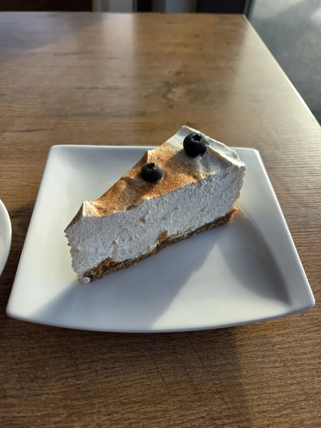 Slice of skyr cake